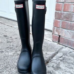Women’s Hunter Classic Matte Black Waterproof Rain Snow Waterproof Boots Sz 5